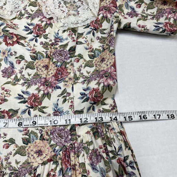Vintage‎ Jessica McClintock  Gunne Sax Tea Dress Womens 7/8 Cottagecore Prairie - Picture 4 of 8